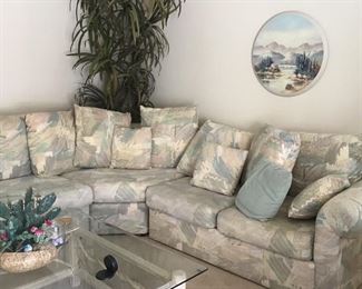 Print wrap around couch             $ 250