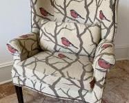 Pair Henredon Classic Wing Back Chairs