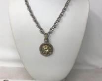 Judith Ripka "JR TWO" Sterling Silver and 18k Gold Yellow Citrine and Diamond Necklace and Bracelet Set