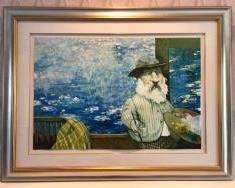 Large Signed Charles Bragg Limited Edition Lithograph Titled "Monet" Numbered 282/400 and Pencil Signed in Lower Right Hand Side