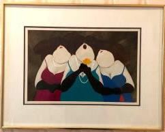 Original Borys Buzkij Signed Acrylic Painting "When the Fat Ladies Sing"
Signed in lower left hand corner