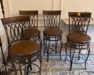 4 Bar Height Swivel Seal Metal Frame Bar Stools