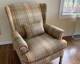 Custom upholstered Scott Shuptrine arm chair (33” wide, 35” deep, 37.5” tall) - $250 or best offer.
