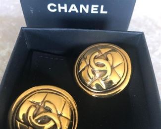 Chanel CC logo matelasse clip earrings - $225 or best offer.
