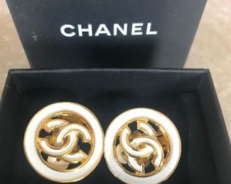 Chanel CC logo clip earrings - $250 or best offer.