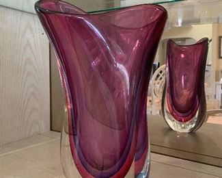Murano glass vase (12” tall) - $50 or best offer.