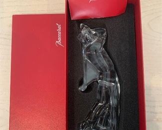 Baccarat male golfer with box (9.5” tall) - $100 or best offer.