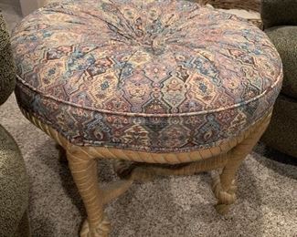 Upholstered stool (23” wide, 19” tall) - $100 or best offer.