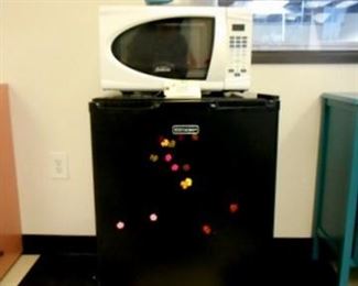 Lot 105 Emerson Mini Fridge Sunbeam Microwave Caffitaly System