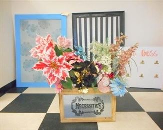 Lot 102 Faux Plants in Box Wall art