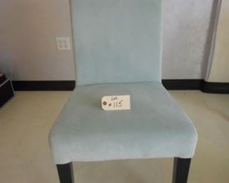 Lot 115 Soft Blue Suede Chair