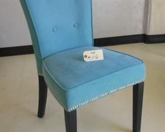 Lot 116 Medium Blue Colored Chair