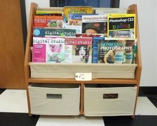 Lot 121 Magazine or Book Rack with two drawers photography magsa