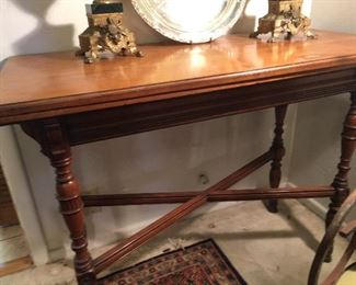 Antique fold-over game table
