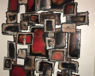 Vintage metal wall art