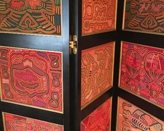 Antique Guatemala mola folding divider