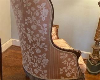 Antique French Wingback chair. 
