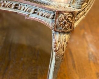 Details of Antique French Wingback chair