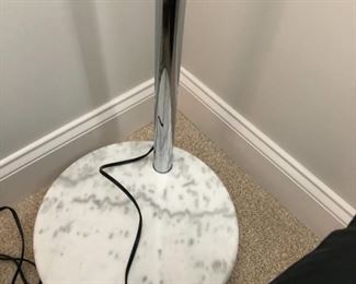Base to Arco Floor Lamp is marble and 11" in diameter