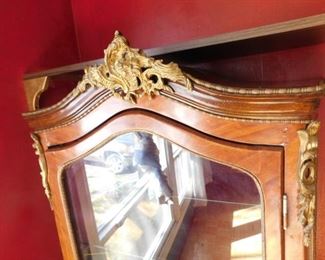 Louis the XV French curio with Filagree has some damage