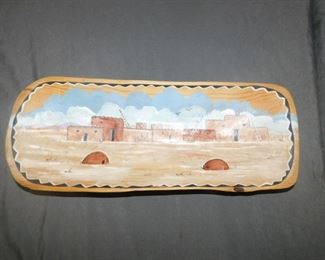 Native American hand painted dish