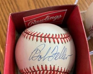 Bob Feller signed baseball