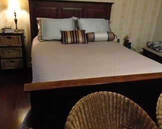 World Market Queen Bed/ Linens (stars not included)