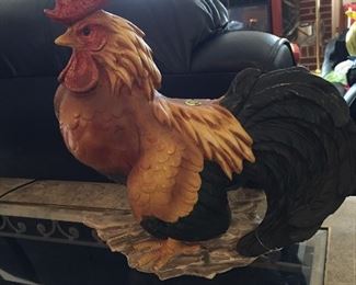 Wood Carved Rooster