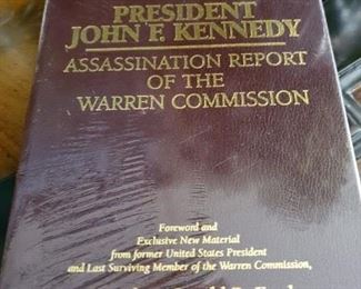 New in plastic autographed by President Gerald R. Ford book on President John F. Kennedy Assassination Report of the Warren Commission.