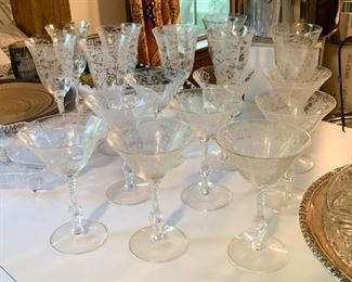 Fostoria Stemware / Martini & Wine Glasses