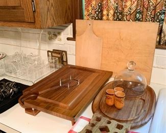 Cutting Boards, Cheese Server with Dome