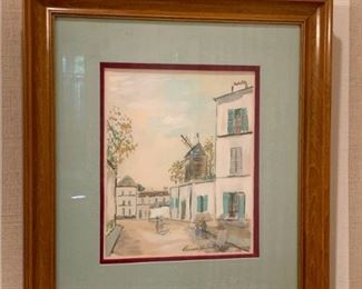 Framed Artwork / Painting, Signed Maurice Utrillo