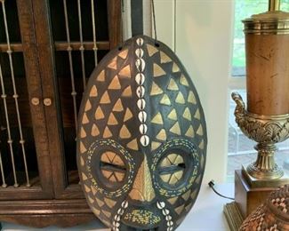 African Mask / Folk Art with Display Stand