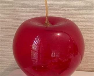 Art Glass Apple Figure