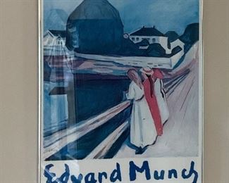 Framed Edvard Munch Louisiana Exhibition Art Poster