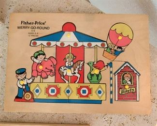 Vintage Fisher Price Puzzle - Merry-Go-Round