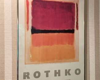 Framed Rothko Art Exhibition Poster 
