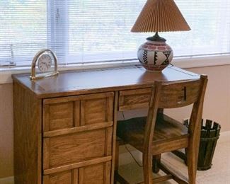 Vintage Wood Desk & Chair
