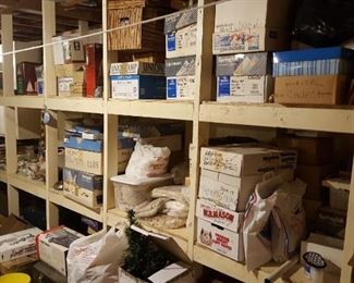 STILL UNPACKING BOXES SOME FILLED WITH VINTAGE LINENS