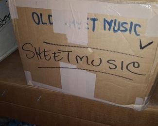 over 60lbs of sheet music