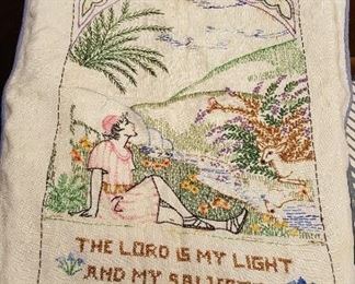 boxes of linens ,lace, etc