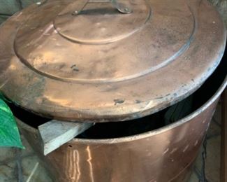 Large copper bin with lid $300 sold