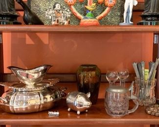 Silverplate / Silver Plate, Vintage Glassware, Barware, Pottery Vase