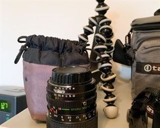 Small Camera Tripod, Tokina 28-85mm Camera Lens 