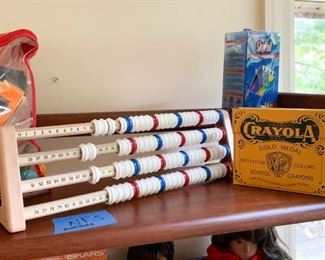Abacus, Kite, Crayons
