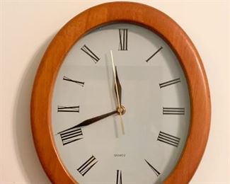 Wood Framed Wall Clock