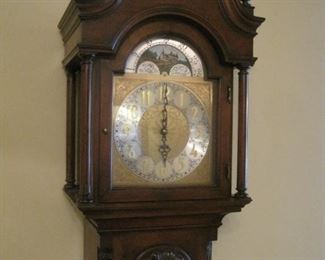 Grandfather clock in working order.