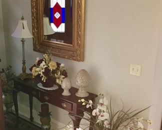 CHERRY ENTRY WAY TABLE & MIRROR