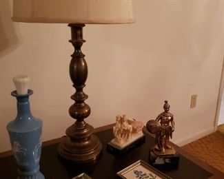 End table with lamp