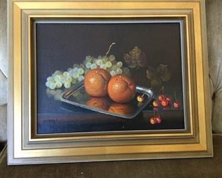 Oranges, Grapes & Cherries on Canvas https://ctbids.com/#!/description/share/352573